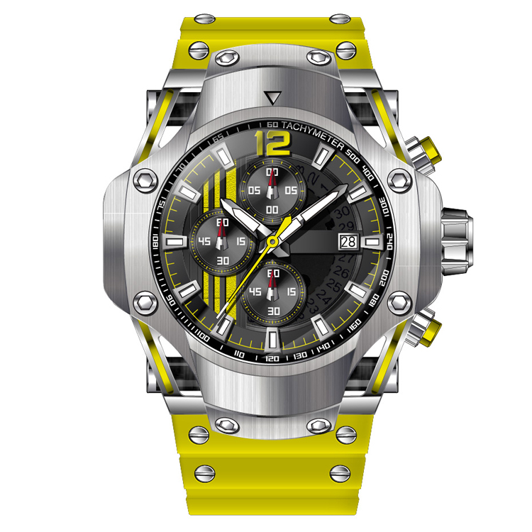 Japanese TMI VD57(3W) Quartz Movement Sports Watch 10BAR Waterproof Men Watch Rubber Band Material Fashion Watch